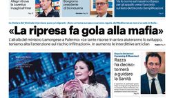 Prima Pagina, Giornale di Sicilia: “La ripresa fa gola alla mafia. Allegri ritrova la Juventus, Inzaghi all’Inter”