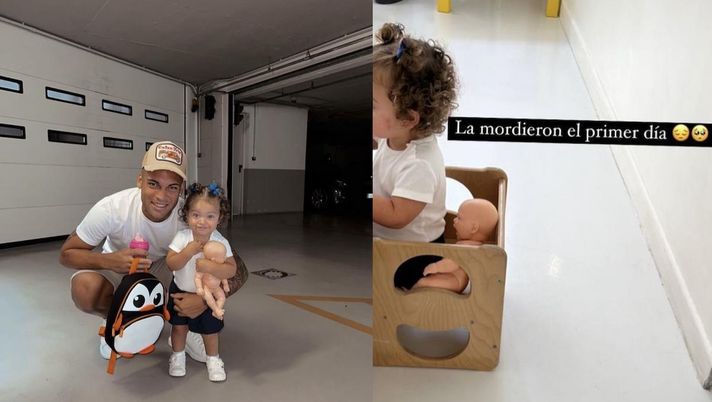 Primo giorno di asilo per la piccola di Lautaro Martinez: piccola disavventura per Nina - immagine 1