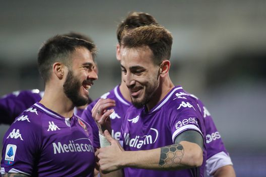  GERMOGLI PH: 19 FEBBRAIO 2021 FIRENZE STADIO ARTEMIO FRANCHI SERIE A FIORENTINA VS SPEZIA NELLA FOTO ESULTANZA GOL CASTROVILLI 