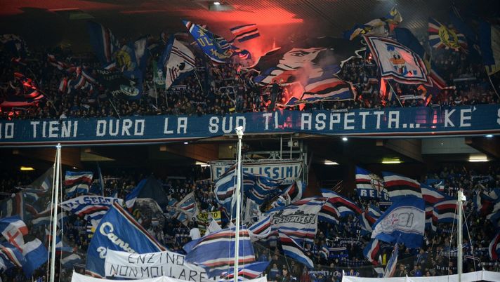 Sampdoria-Milan, la Curva dei tifosi blucerchiati (Getty Images) 