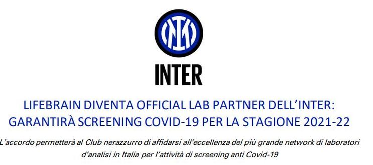 UFFICIALE – Inter, Lifebrain è il nuovo Official Lab Partner per la stagione 21-22- immagine 2