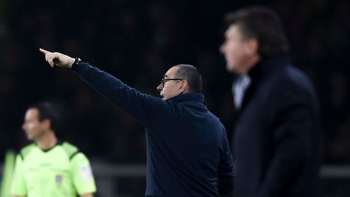 TURIN, ITALY - NOVEMBER 02: Juventus coach Maurizio Sarri during the Serie A match between Torino FC and Juventus at Stadio Olimpico di Torino on November 02, 2019 in Turin, Italy. (Photo by Daniele Badolato - Juventus FC/Juventus FC via Getty Images) 