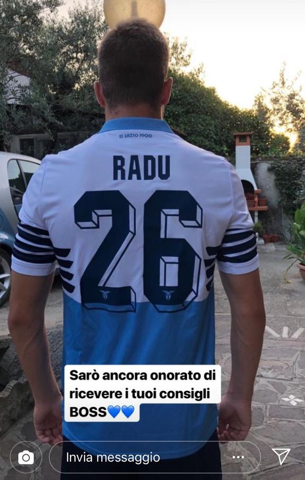 Lazio, Armini a Radu: “Ancora onorato di ricevere i tuoi consigli”