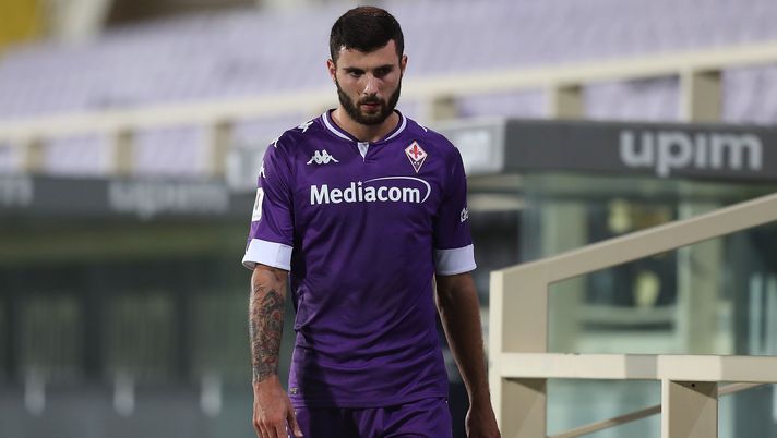 FLORENCE, ITALY - OCTOBER 28: Patrick Cutrone of ACF Fiorentina reacts during the Coppa Italia match between ACF Fiorentina and Calcio Padova at Artemio Franchi on October 28, 2020 in Florence, Italy.  (Photo by Gabriele Maltinti/Getty Images) 