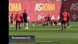 VIDEO – Trigoria, 30 colpi di torello. E scatta la punizione per Mancini e compagni