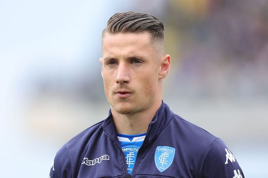 EMPOLI, ITALY - MAY 01: Andrea Pinamonti of Empoli FC looks on during the Serie A match between Empoli FC and Torino FC at Stadio Carlo Castellani on May 1, 2022 in Empoli, Italy. (Photo by Gabriele Maltinti/Getty Images) Pinamonti