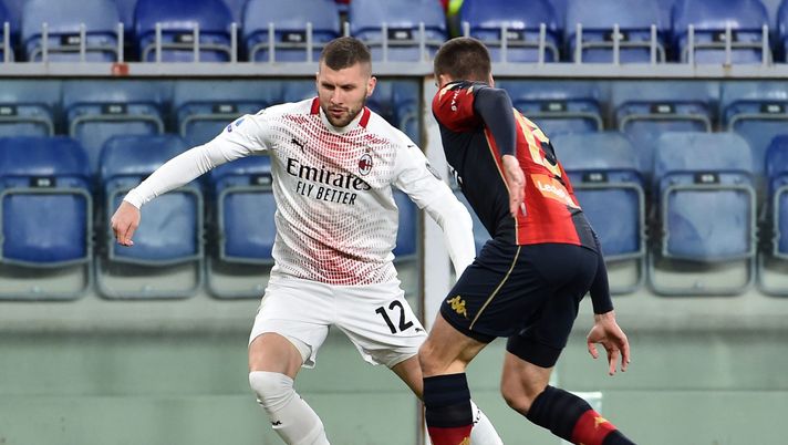 Ante Rebic (attaccante AC Milan) durante Genoa-Milan 2-2 (Serie A 2020-2021) | AC Milan News (Getty Images) Ante Rebic (attaccante AC Milan) durante Genoa-Milan 2-2 (Serie A 2020-2021) | AC Milan News (Getty Images)