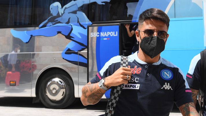 CASTEL DI SANGRO, ITALY - AUGUST 05: Lorenzo Insigne of Napoli during an SSC Napoli training session on August 05, 2021 in Castel di Sangro, Italy. (Photo by SSC NAPOLI/SSC NAPOLI via Getty Images) 