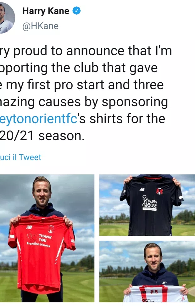 Cuore Kane: rileva lo sponsor di maglia del Leyton Orient