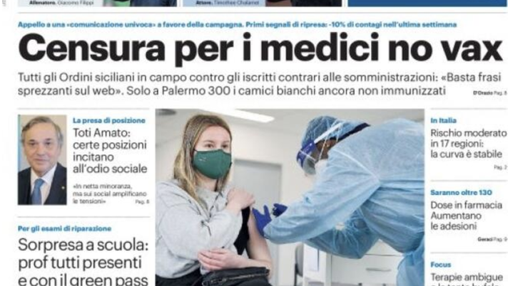 Prima Pagina, Giornale di Sicilia: “Primo derby, per il Palermo test di maturità” 