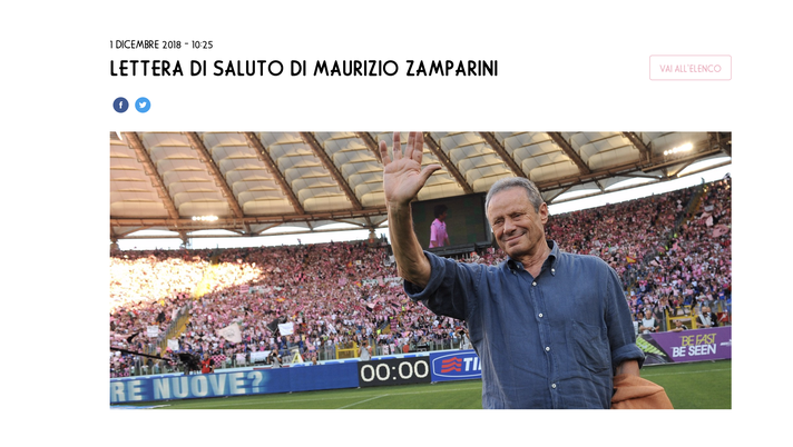 CESSIONE PALERMO, LETTERA DI SALUTO DI MAURIZIO ZAMPARINI CESSIONE PALERMO, LETTERA DI SALUTO DI MAURIZIO ZAMPARINI