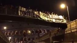 VIDEO / Manichini della Roma impiccati: ecco la preparazione dello striscione macabro