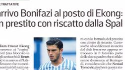 MV: “In arrivo Bonifazi al posto di Ekong: è un prestito con riscatto dalla Spal”