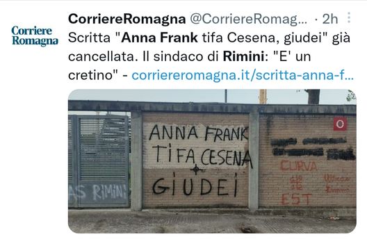 Derby e orrore: stadio di Rimini, scritta anti-semita contro il Cesena- immagine 2