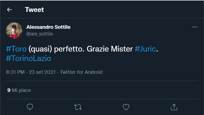 Torino-Lazio 1-1, le reazioni sui social: &#8220;Granata quasi perfetti, grazie Juric&#8221; 