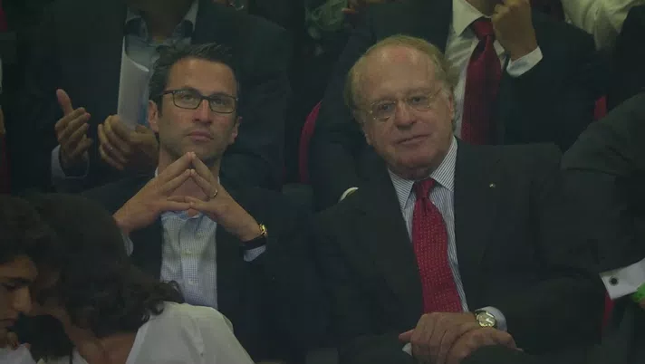 Gordon Singer insieme al Presidente del Milan, Paolo Scaroni
