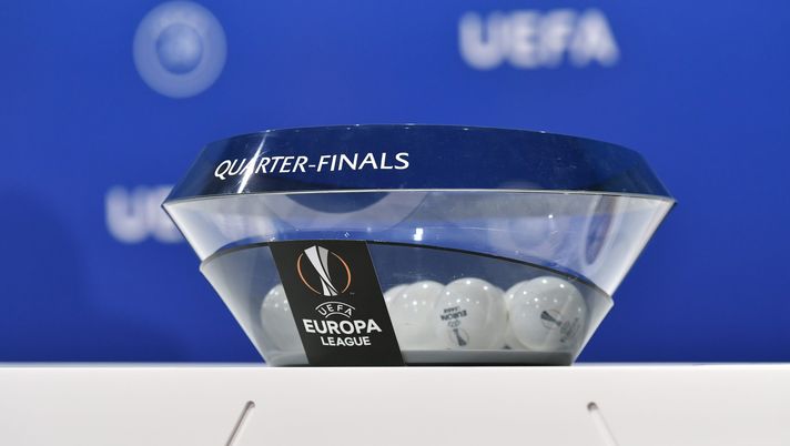 NYON, SWITZERLAND - JULY 10: In this handout image provided by UEFA, a general view prior to the UEFA Europa League 2019/20 Quarter-final, Semi-final and Final draw at the UEFA headquarters, The House of European Football on July 10, 2020 in Nyon, Switzerland. (Photo by UEFA via Getty Images) NYON, SWITZERLAND - JULY 10: In this handout image provided by UEFA, a general view prior to the UEFA Europa League 2019/20 Quarter-final, Semi-final and Final draw at the UEFA headquarters, The House of European Football on July 10, 2020 in Nyon, Switzerland. (Photo by UEFA via Getty Images)