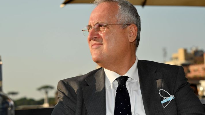 ROME, ITALY - SEPTEMBER 17: SS Lazio president Claudio Lotito during the SS Lazio women team unveiling at "LaRinascente" on September 17, 2020 in Rome, Italy. (Photo by Marco Rosi - SS Lazio/Getty Images) 