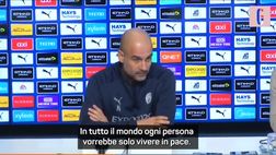 VIDEO Manchester City, Guardiola su Zinchenko: “Fa bene a manifestare per l’Ucraina”