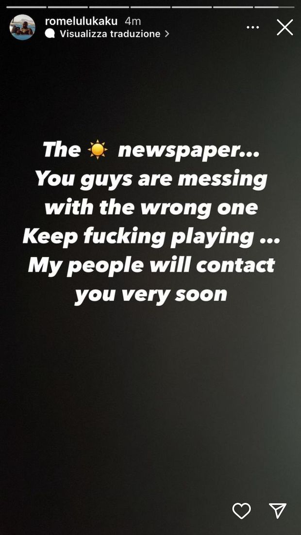 “Lukaku fuma”. Rom sbotta contro il Sun: “Non sono io! I miei vi contatteranno presto”- immagine 3