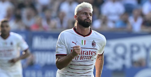 Olivier Giroud (attaccante AC Milan), qui durante l'amichevole ZTE-Milan 3-2 | News (Getty Images) Olivier Giroud AC Milan amichevole ZTE-Milan 3-2