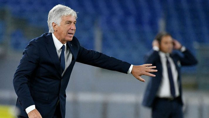 ROME, ITALY - SEPTEMBER 30: Atalanta BC head coach Giampiero Gasperini gestures during the Serie A match between SS Lazio and Atalanta BC at Stadio Olimpico on September 30, 2020 in Rome, Italy. (Photo by Marco Rosi - SS Lazio/Getty Images) ROME, ITALY - SEPTEMBER 30: Atalanta BC head coach Giampiero Gasperini gestures during the Serie A match between SS Lazio and Atalanta BC at Stadio Olimpico on September 30, 2020 in Rome, Italy. (Photo by Marco Rosi - SS Lazio/Getty Images)