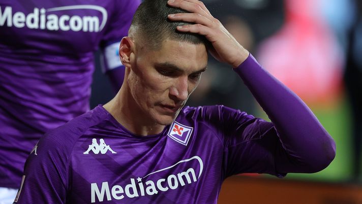 FLORENCE, ITALY - JANUARY 21: Nikola Milenkovic of ACF Fiorentina shows his dejection after the Serie A match between ACF Fiorentina and Torino FC at Stadio Artemio Franchi on January 21, 2023 in Florence, Italy. (Photo by Gabriele Maltinti/Getty Images) Milenkovic