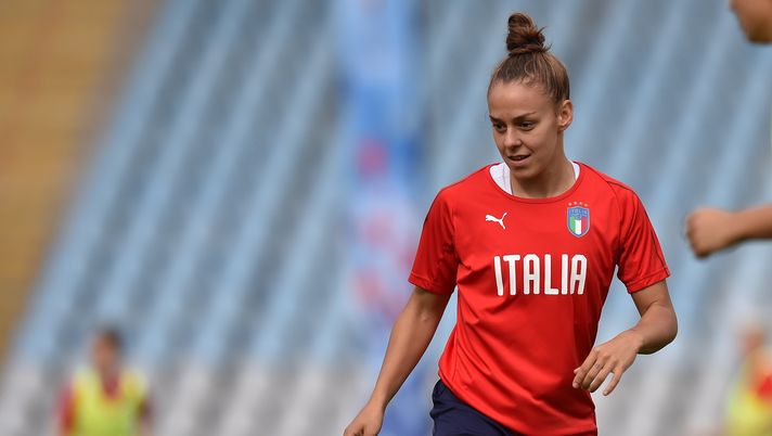 LILLE, FRANCE - JUNE 16: Lisa Boattin in action during an Italian women's training session at Stadium Lille Metropole on June 16, 2019 in Villeneuve d'Ascq near Lille, France. (Photo by Tullio M. Puglia/Getty Images) 