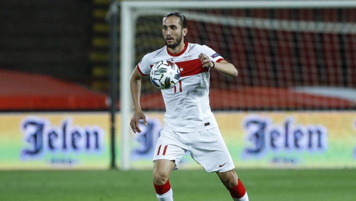 BELGRADE, SERBIA - SEPTEMBER 06: Yusuf Yazici of Turkey in action during the UEFA Nations League group stage match between Serbia and Turkey at Rajko Mitic Stadium on September 6, 2020 in Belgrade, Serbia. (Photo by Srdjan Stevanovic/Getty Images) 
