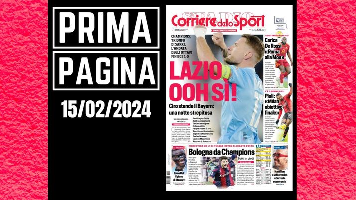 Prima pagina Corriere dello Sport: Milan, Pioli. 'Obiettivo finale'