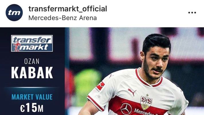 Il like di Ozan Muhammed Kabak alle voci sul suo passaggio al Milan, Instagram Transfermarkt 