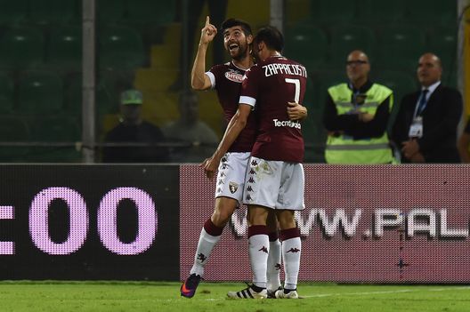 PALERMO, ITALY - OCTOBER 17: Marco Benassi of Torino celebrates after scoring his team third goal during the Serie A match between US Citta di Palermo and FC Torino at Stadio Renzo Barbera on October 17, 2016 in Palermo, Italy. (Photo by Tullio M. Puglia/Getty Images) PALERMO, ITALY - OCTOBER 17: Marco Benassi of Torino celebrates after scoring his team third goal during the Serie A match between US Citta di Palermo and FC Torino at Stadio Renzo Barbera on October 17, 2016 in Palermo, Italy. (Photo by Tullio M. Puglia/Getty Images)