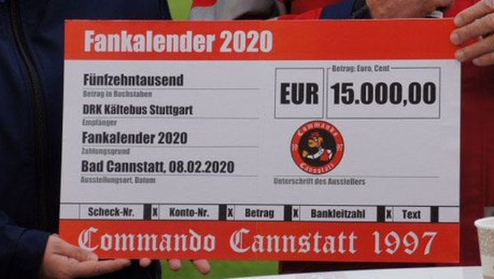 Calendario di solidarietà per il bus di refrigerazione, da parte degli Ultras dello Stoccarda Calendario di solidarietà per il bus di refrigerazione, da parte degli Ultras dello Stoccarda