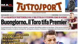 PRIMA PAGINA TUTTOSPORT OGGI: “Juve-Retegui, contatto”