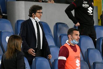 ROME, ITALY - MAY 18: President of Torino FC Urbano Cairo in the tribune during the Serie A match between SS Lazio and Torino FC at Stadio Olimpico on May 18, 2021 in Rome, Italy. (Photo by Marco Rosi - SS Lazio/Getty Images)