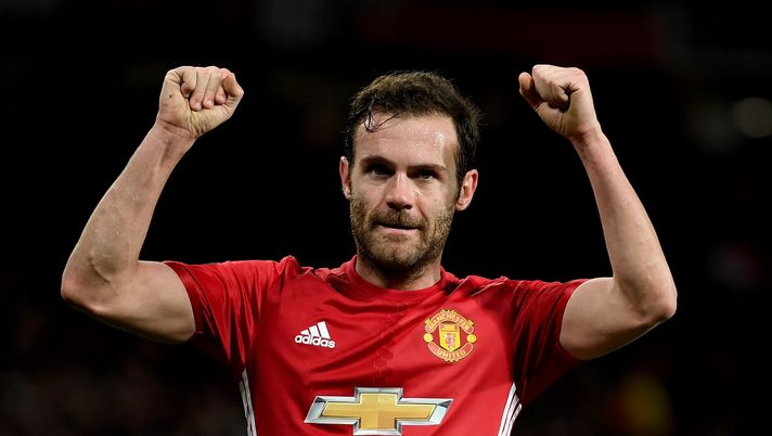 MANCHESTER, ENGLAND - MARCH 16: Juan Mata of Manchester celebrates after scoring the opening goal during the UEFA Europa League Round of 16 second leg match between Manchester United and FK Rostov at Old Trafford on March 16, 2017 in Manchester, United Kingdom. (Photo by Ross Kinnaird/Getty Images) MANCHESTER, ENGLAND - MARCH 16: Juan Mata of Manchester celebrates after scoring the opening goal during the UEFA Europa League Round of 16 second leg match between Manchester United and FK Rostov at Old Trafford on March 16, 2017 in Manchester, United Kingdom. (Photo by Ross Kinnaird/Getty Images)