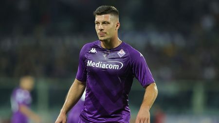 FLORENCE, ITALY - OCTOBER 10: Luka Jovic of ACF Fiorentina reacts during the Serie A match between ACF Fiorentina and SS Lazio at Stadio Artemio Franchi on October 10, 2022 in Florence, Italy. (Photo by Gabriele Maltinti/Getty Images)