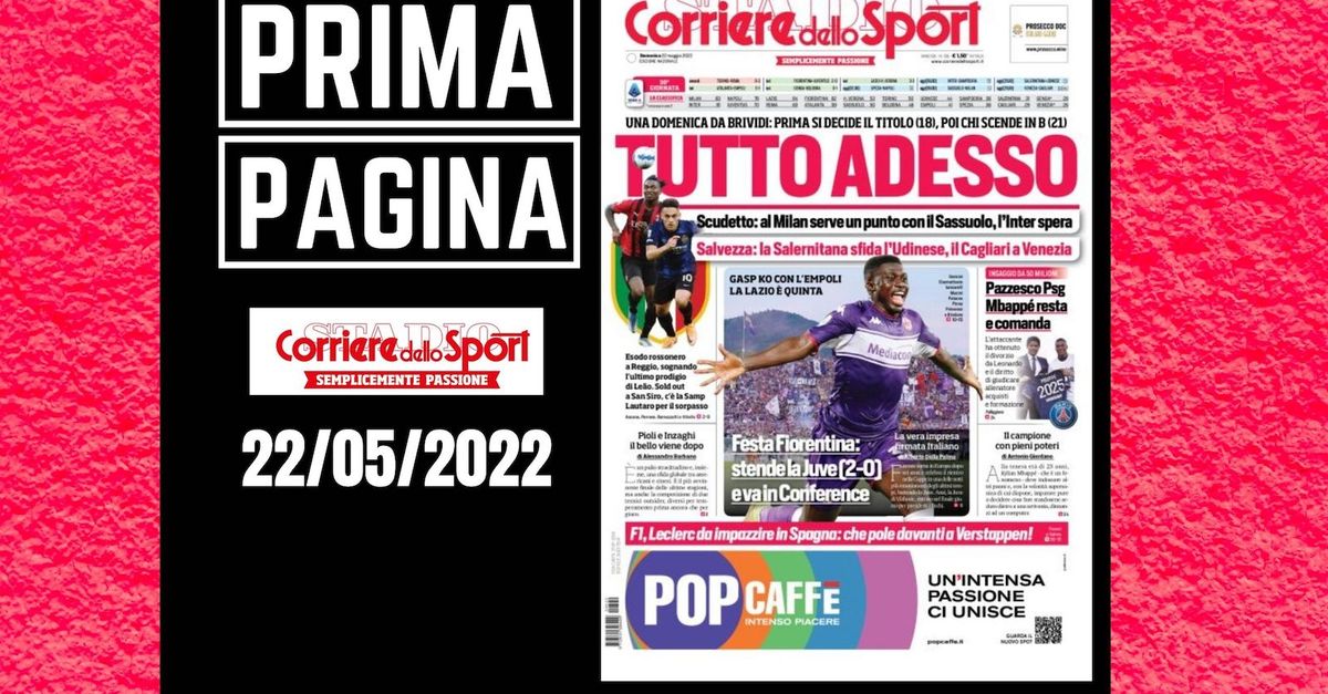 Prima pagina Corriere dello Sport: “Tutto adesso”