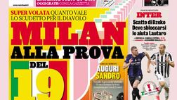 Prima Pagina, La Gazzetta dello Sport: “Milan alla prova del 19”
