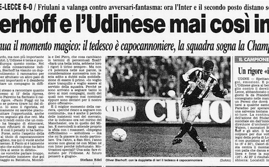 Accadde Oggi: 7/2/1998, L’Udinese ne fa 6 al Lecce