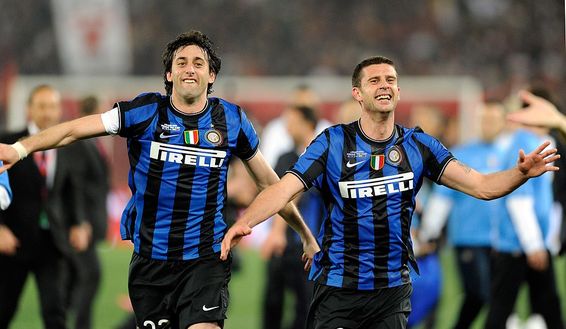 Diego Milito Thiago Motta (getty images) Diego Milito Thiago Motta (getty images)