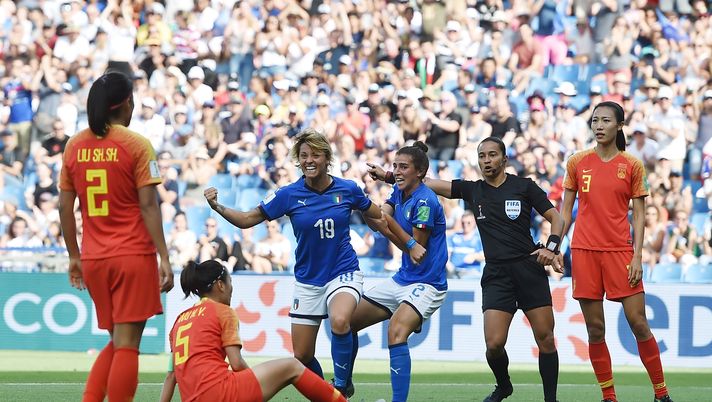 25 giugno 2019, Italia-Cina 2-0: l'esultanza di Valentina Giacinti (credits: GETTY Images) 