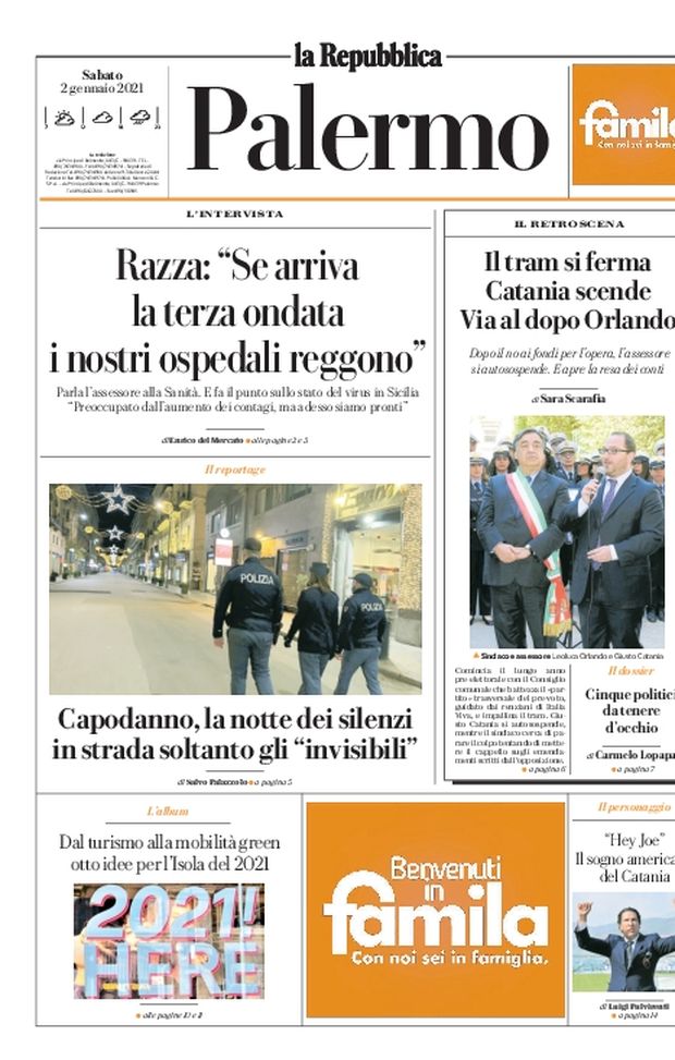 Prima Pagina, La Repubblica-Palermo: “Hey Joe, il sogno americano del Catania. Razza…” 