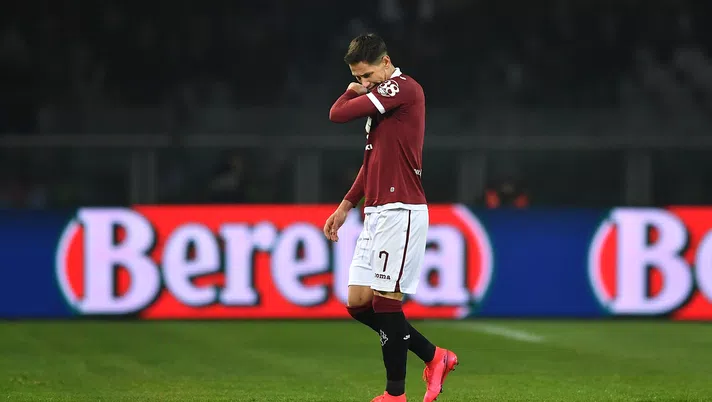 TURIN, ITALY - JANUARY 25:  Sasa Lukic of Torino FC walks off after receives a red card during the Serie A match between Torino FC and  Atalanta BC at Stadio Olimpico di Torino on January 25, 2020 in Turin, Italy.  (Photo by Valerio Pennicino/Getty Images)