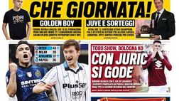 Prima Pagina, Tuttosport: “Che giornata! Golden Boy, Juve e sorteggi. 2 sorpassi!”
