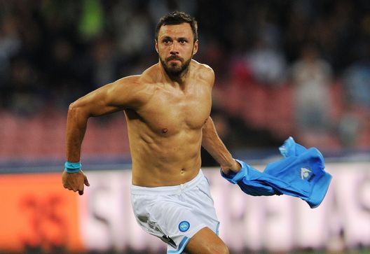 NAPLES, ITALY - MAY 13: Andrea Dossena of Napoli celebrates after scoring his team's second goal during the Serie A match between SSC Napoli and AC Siena at Stadio San Paolo on May 13, 2012 in Naples, Italy. (Photo by Giuseppe Bellini/Getty Images) NAPLES, ITALY - MAY 13: Andrea Dossena of Napoli celebrates after scoring his team's second goal during the Serie A match between SSC Napoli and AC Siena at Stadio San Paolo on May 13, 2012 in Naples, Italy. (Photo by Giuseppe Bellini/Getty Images)