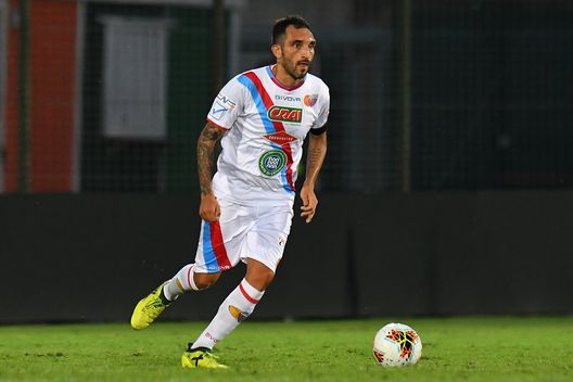 VENICE, ITALY - AUGUST 11:  Francesco Lodi of Catania  in action during the TIM Cup Match between Venezia FC and Catania at Stadio Pierluigi Penzo on August 11, 2019 in Venice, Italy.  (Photo by Alessandro Sabattini/Getty Images) 