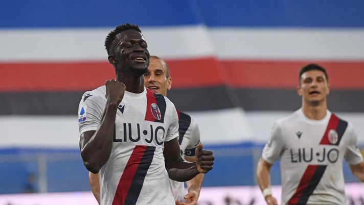 GENOA, ITALY - JUNE 28: Musa Barrow of Bologna FC celebrates goal during the Serie A match between UC Sampdoria and Bologna FC at Stadio Luigi Ferraris on June 28, 2020 in Genoa, Italy. (Photo by Chris Ricco/Getty Images) GENOA, ITALY - JUNE 28: Musa Barrow of Bologna FC celebrates goal during the Serie A match between UC Sampdoria and Bologna FC at Stadio Luigi Ferraris on June 28, 2020 in Genoa, Italy. (Photo by Chris Ricco/Getty Images)