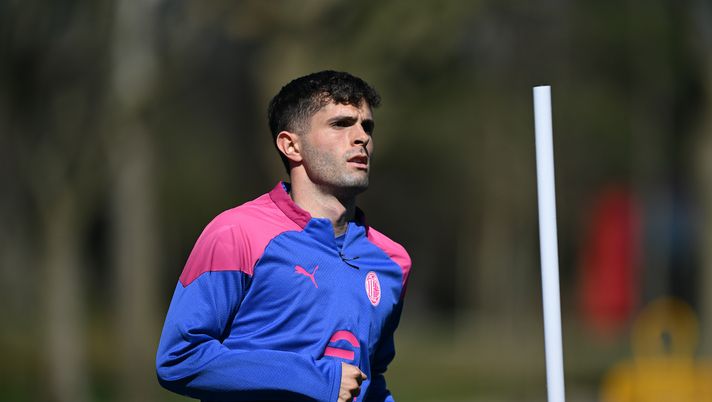 Christian Pulisic AC Milan allenamento Milanello