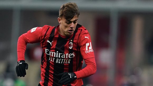 Daniel Maldini (attaccante AC Milan) qui durante Milan-Genoa 3-1 (Coppa Italia 2021-2022) | News (Getty Images) Daniel Maldini AC Milan